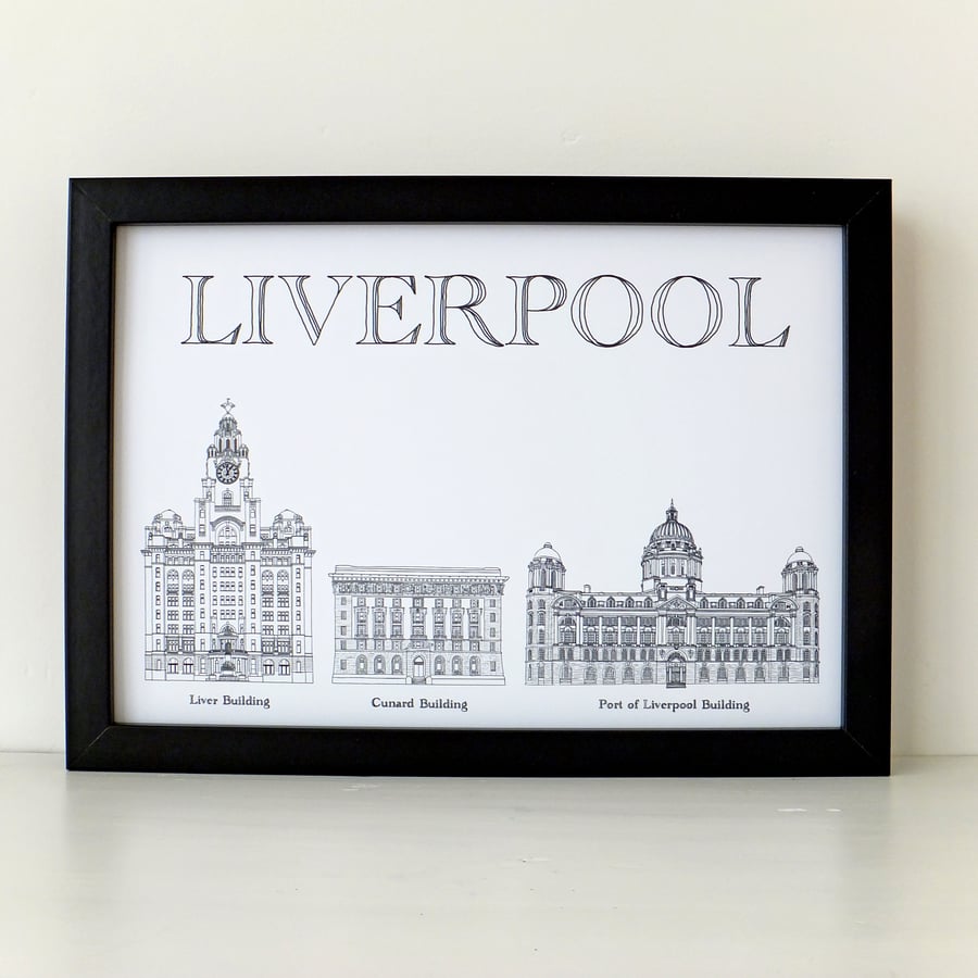 Liverpool's Three Graces Print