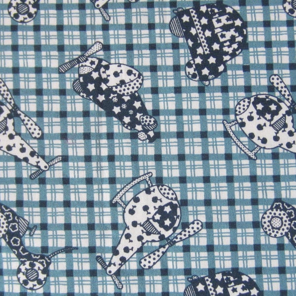 SALE Helicopters Fabric Fat Quarter 