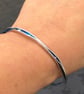 Enamel Bangle, freeform bangle, Blue Ebb & Flow Bangle, enamel, silver bangle, - Image 7