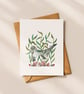 Harbour Seal, A6 giclée greetings card with recycled brown envelope