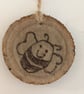 Unique Hand Crafted Double-Sided Wooden Hanging Decorations. Set of Six. - Image 2