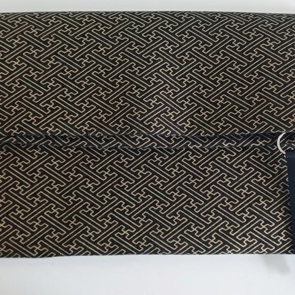 Convertible Japanese Sayagata Shoulder Bag & Fold-Over Clutch