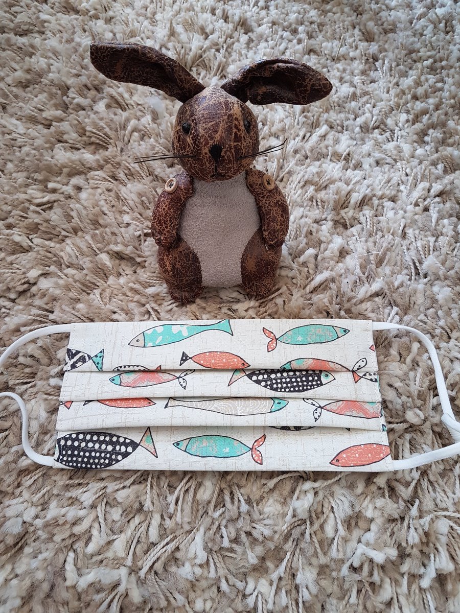 Adult face covering – Fish print 