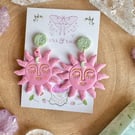 Pink Sunshine Polymer Clay earrings