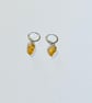 Yellow Sea glass earrings