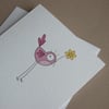 flowerbird card *REDUCED*