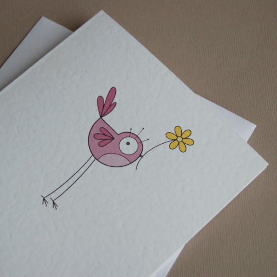 flowerbird card *REDUCED*