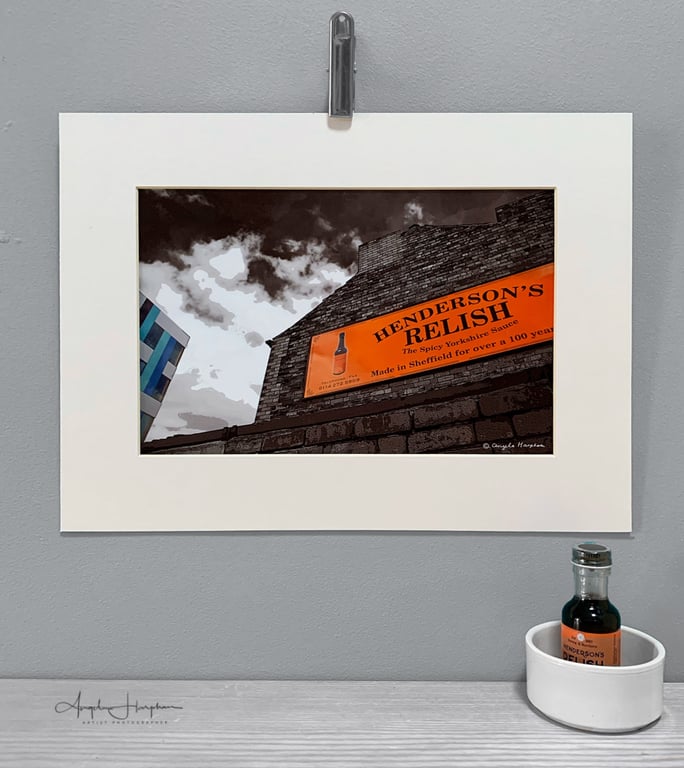 Fine Art Photograph Colour Popped - Henderson's and Jessop Mono Turquoise Red