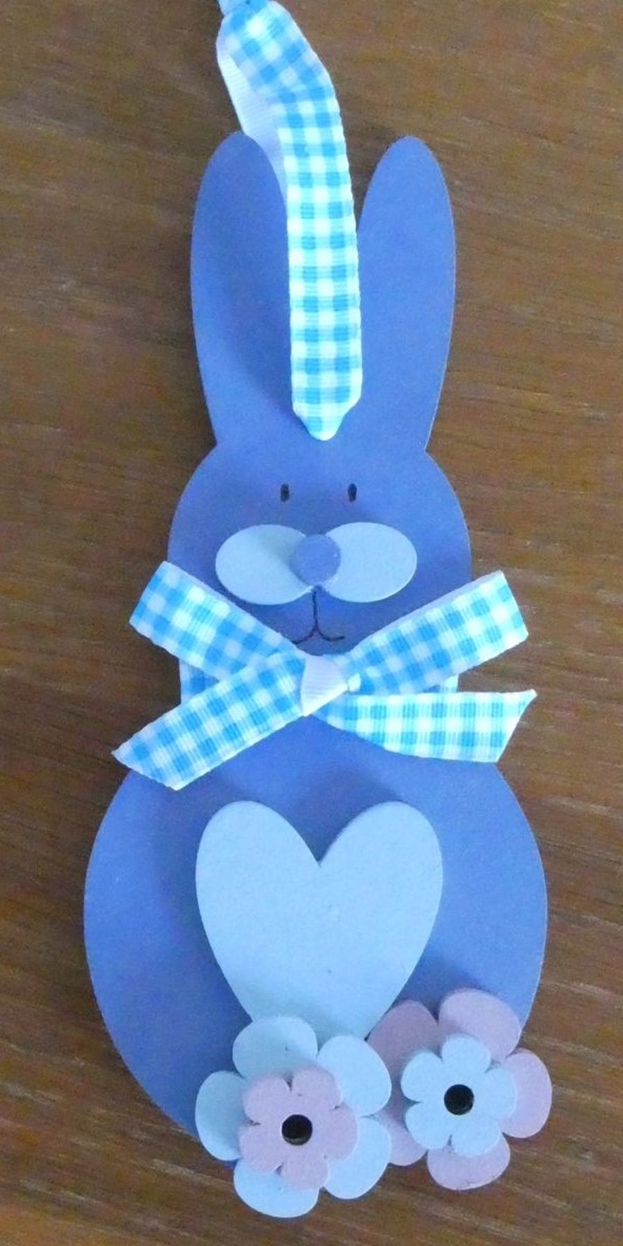 MDF Bunny Decoration - Blue