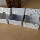 A set of three handmade, raised lid, gift boxes - 'Inspirational Messages'