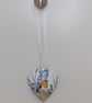 Robin and bluebells wooden heart hanging decoration, gift for a bird lover  - Image 3