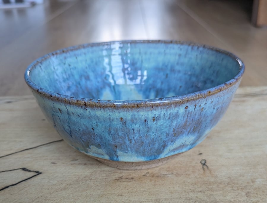 Green speckled medium bowl