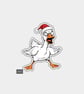 Unique Funny Christmas Sticker Xmas Decal For Adults - Angry Shouting Goose