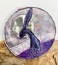 Upcycled embroidered moonlight hare home decoration.  - Image 2