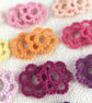 Handmade Applique Flowers in Shuttle Tatting Lace - Set of Twenty