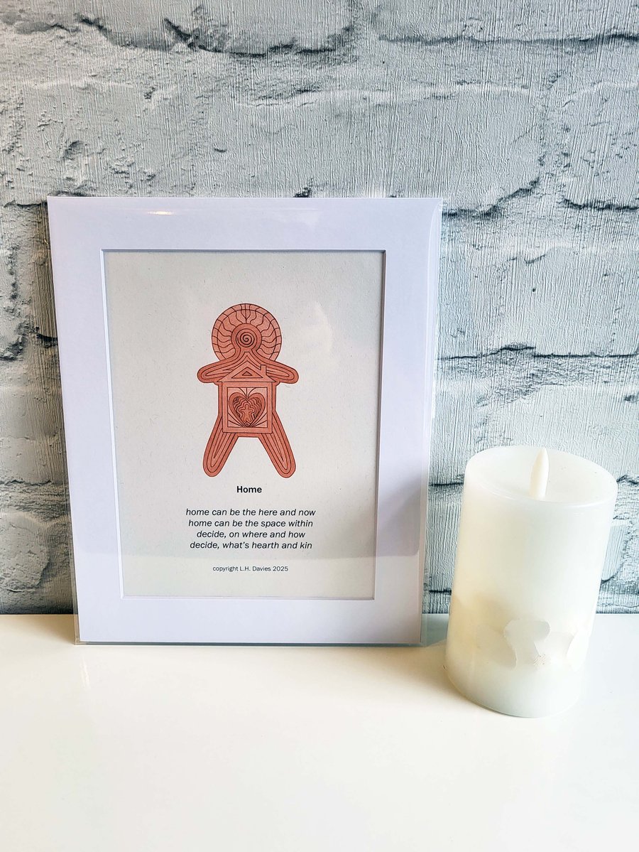 Poetry Art Print (Mounted) - 'Home' Limited Edition