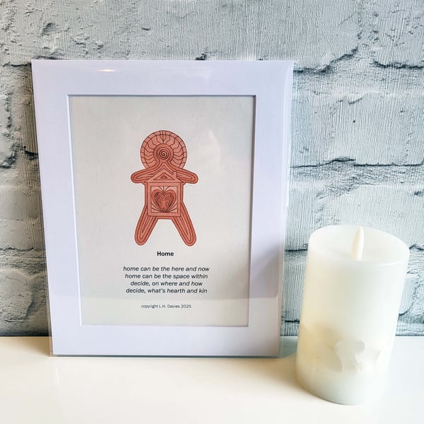 Poetry Art Print (Mounted) - 'Home' Limited Edition