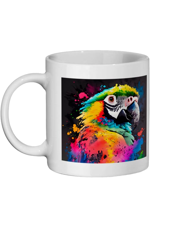 Watercolour Parrot 1- Bright, Vivid Wildlife Mug