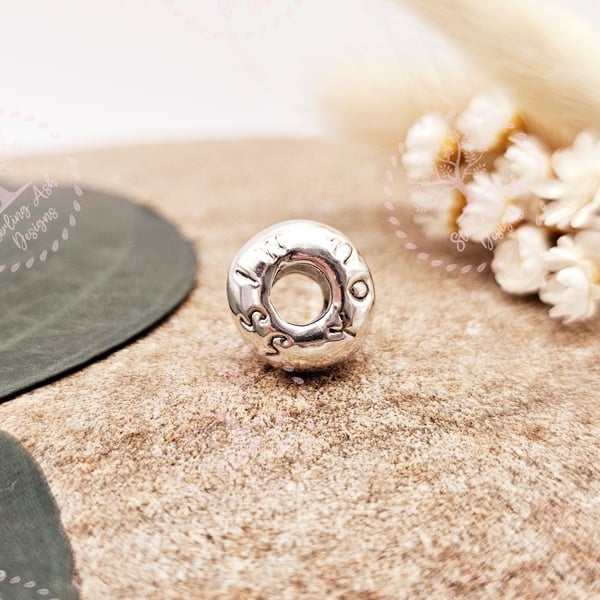 Ashes into silver universal charm bead