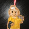 Gingerbread Cat Lady Decoration