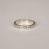 Sterling Silver Ring with Message, Personalised Jewellery 
