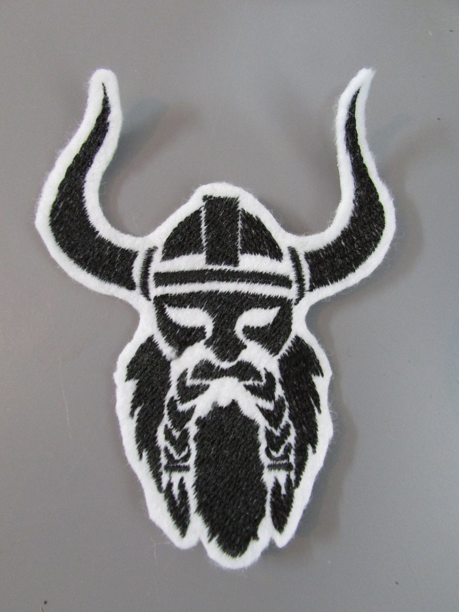 Viking Embroidered Sew on Applique Patch