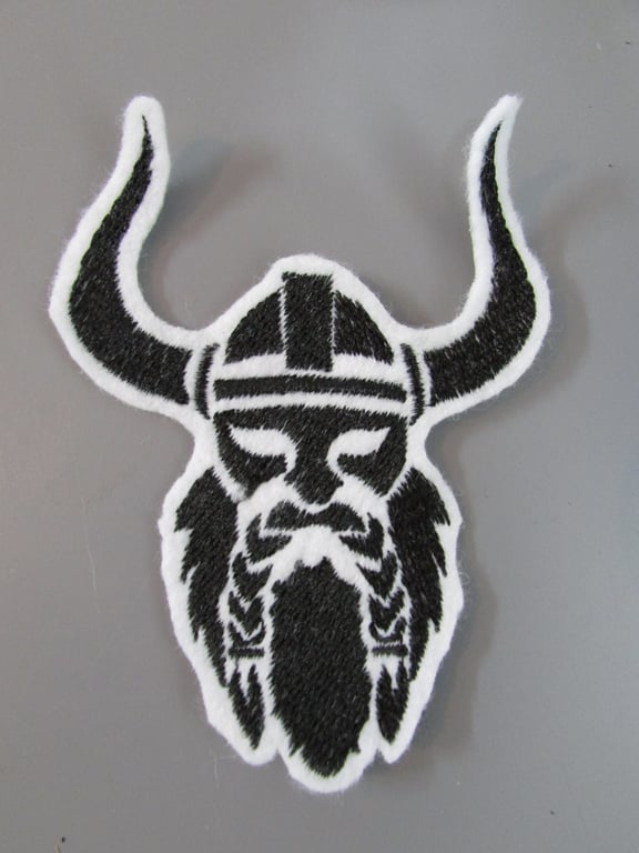 Viking Embroidered Sew on Applique Patch