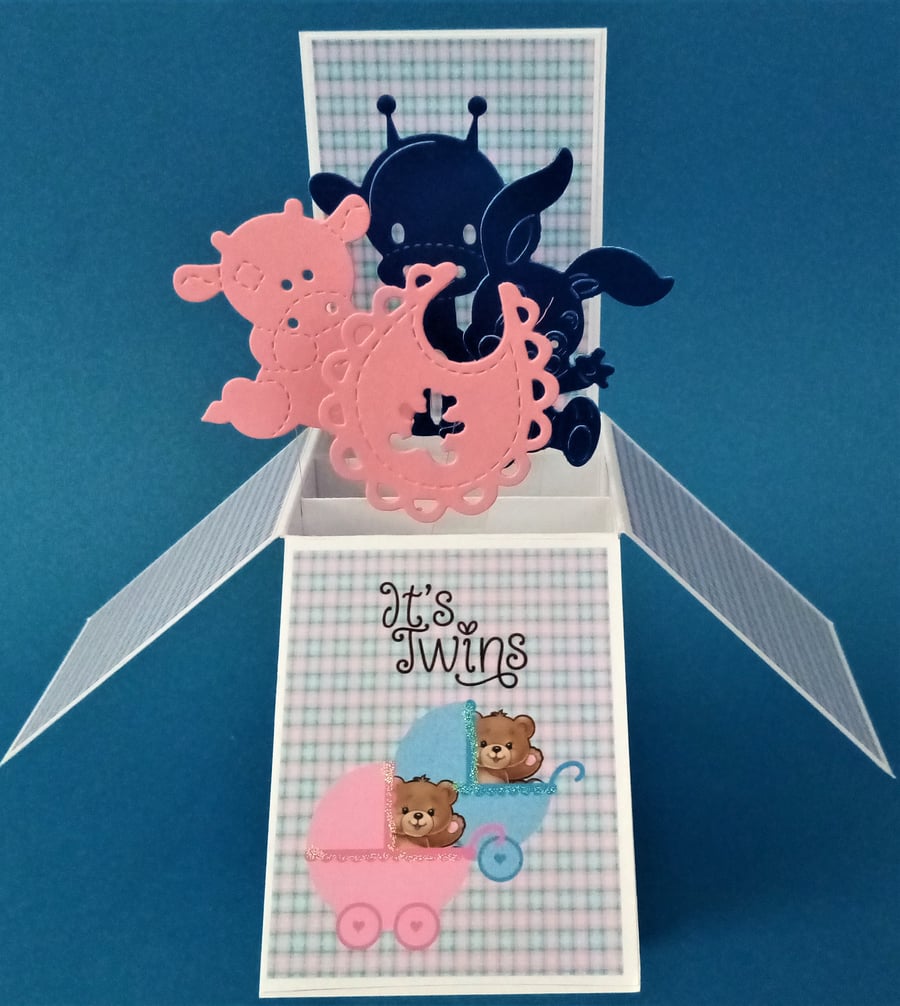 Twin Baby Boy and Girl's Card