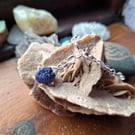 Raw Sapphire Crystal and Sterling Silver Bracelet - September Birthstone