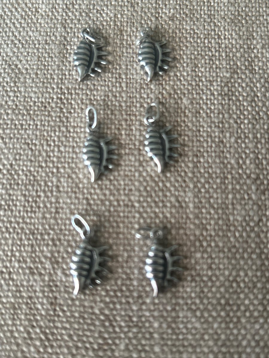 Sterling silver shell charms - jewellery making