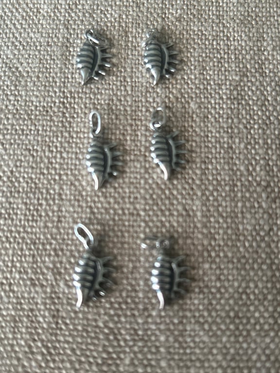 Sterling silver shell charms - jewellery making
