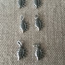 Sterling silver shell charms - jewellery making