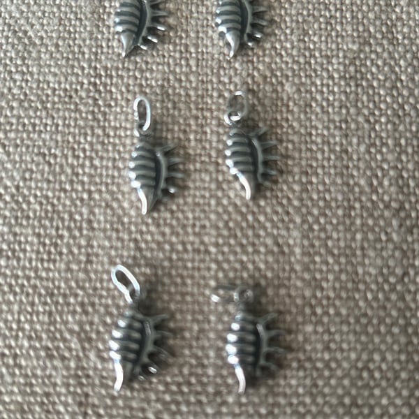 Sterling silver shell charms - jewellery making