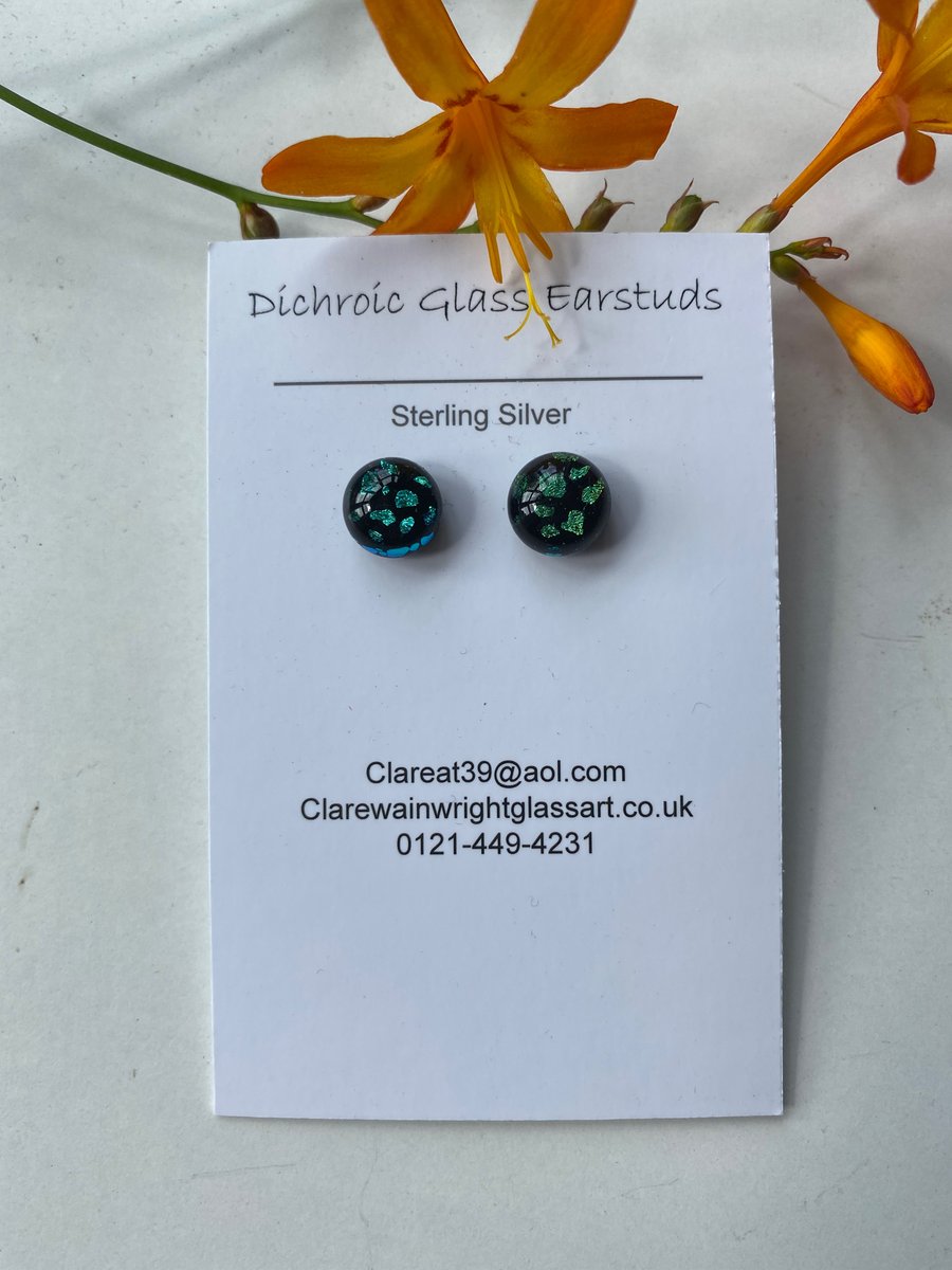 Dichroic Glass Earrings 