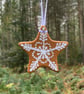 Hand painted Ceramic Lebkuchen Hanging Decoration, Christmas Hanger - Image 1