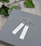 Sterling Silver Long Autumn Leaves Long Rectangle Earrings - JBJ1113 - Image 6