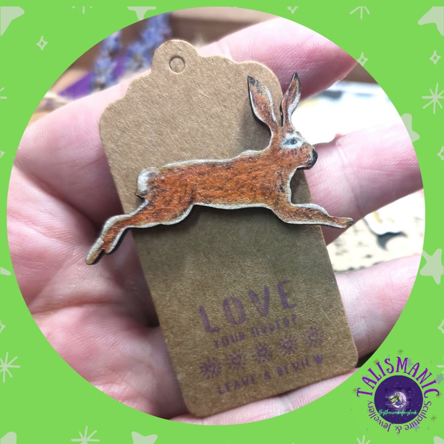 Leaping Hare Pin