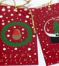 10 Christmas gift tags 'Robins and snow globes', gift wrapping accessory  - Image 5