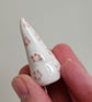 Little pottery Christmas tree with flowers - handmade ceramic cake topper.  - Image 6