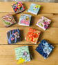 Tiny Concertina Sketchbook with Removable Cover. Kimono Cranes. - Image 6