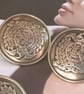 78" 22.4mm 36L Crest Military Buttons Antique Silver x 6 Buttons - Image 1