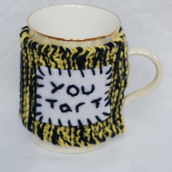 You tart Knitted Cup Cozy
