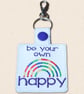 Be Your Own Happy Keyring - Positive Rainbow Bag Charm - Image 4