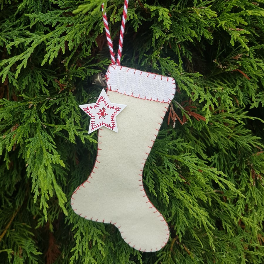 Make Your Own Felt Christmas Stocking Ornament Kit