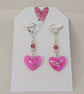 Heart Shaped Resin Earrings