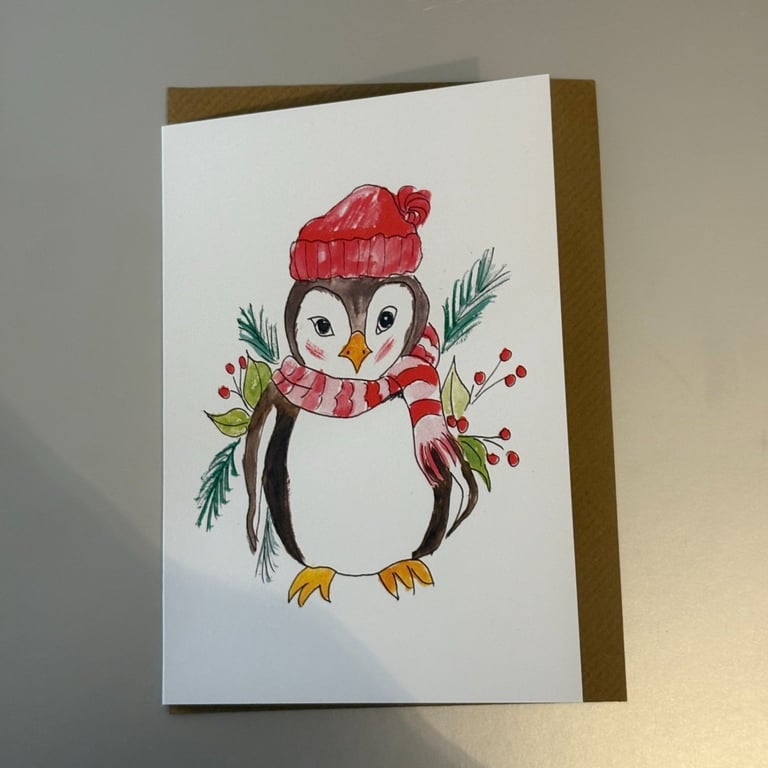 Xmas Penguin A5 Christmass Greeting Cards 