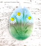 Pretty Glass Egg - Delicate Daisy Design  - Image 1