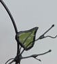 Handcrafted Stained Glass Robin Wreath Contemporary Bird Wall Art Decoration - Image 4