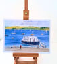  Art print The Cawsand Ferry Cornwall from original watercolour painting A4 - Image 3