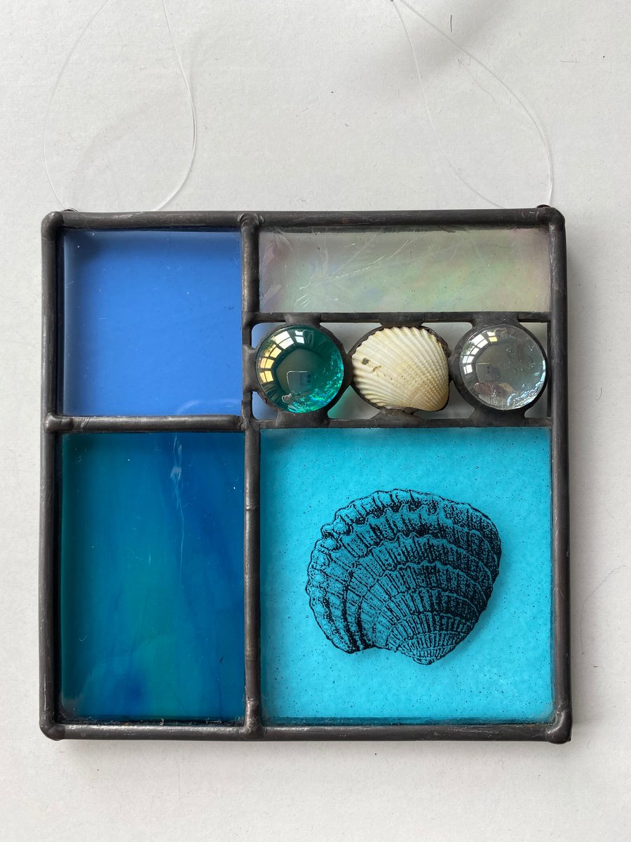 Stained Glass Screen Printed Shell Panel